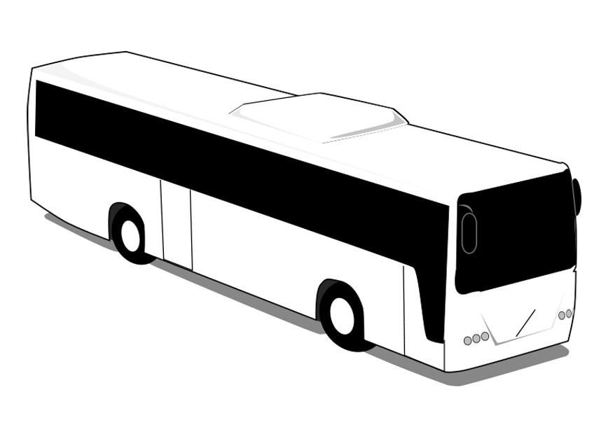 desenho de ônibus de turismo para colorir