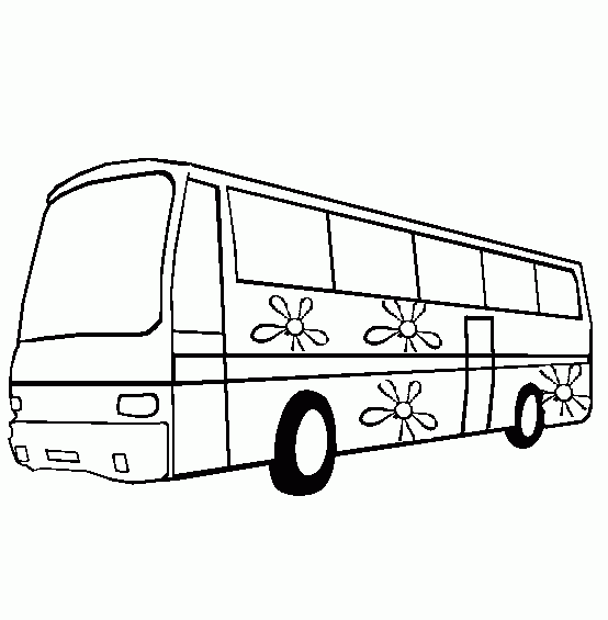 desenho de ônibus antigo para colorir