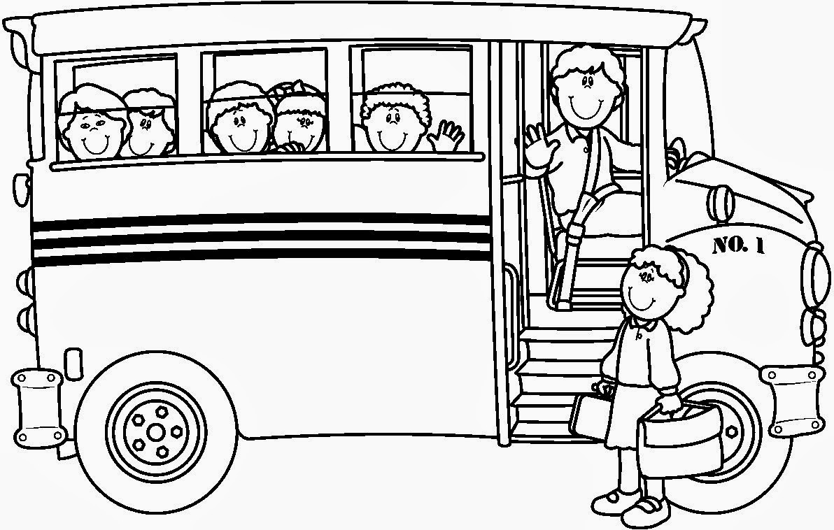 desenho de ônibus de polícia para colorir