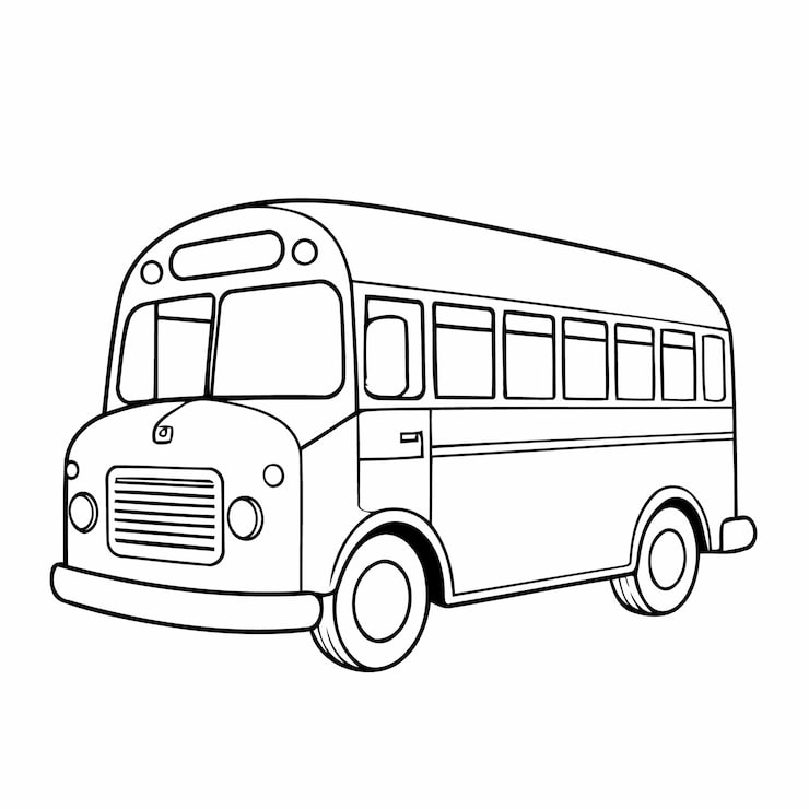 desenho de ônibus de brinquedo para colorir