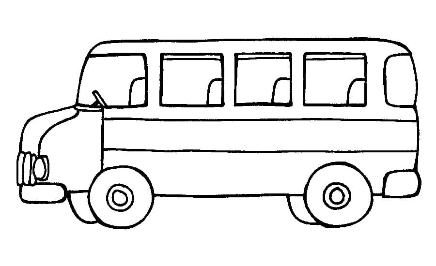 desenho de ônibus de brinquedo para colorir