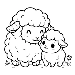 desenho de ovelha simples