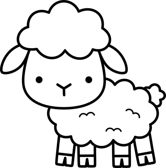 desenho de ovelhinha fofa para colorir