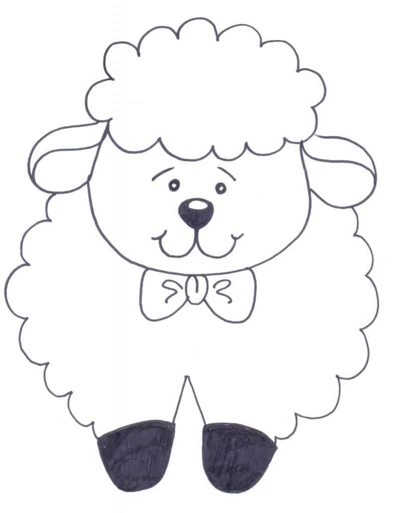 desenho de ovelhinha fofa para colorir