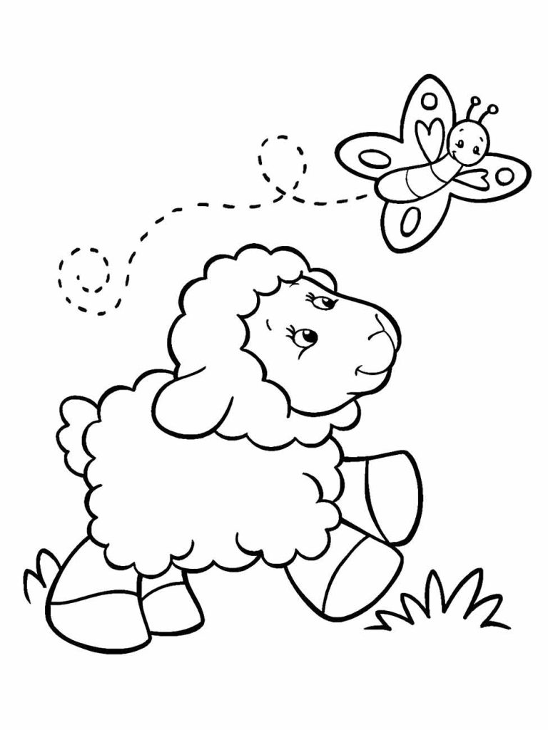 desenho de ovelha para colorir bíblico