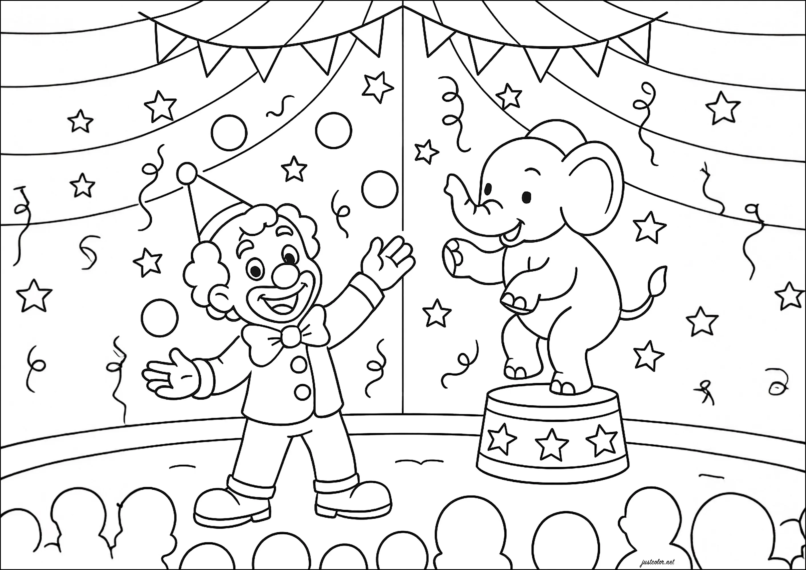 desenho de nariz de palhaço para colorir