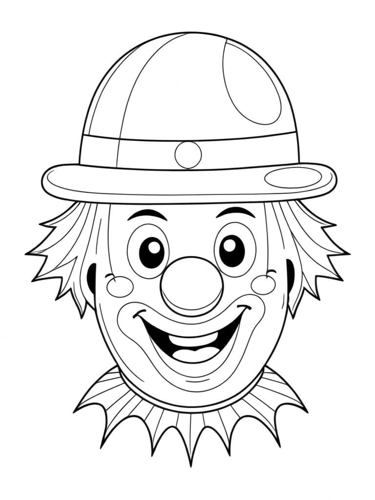palhaço de feltro para colorir