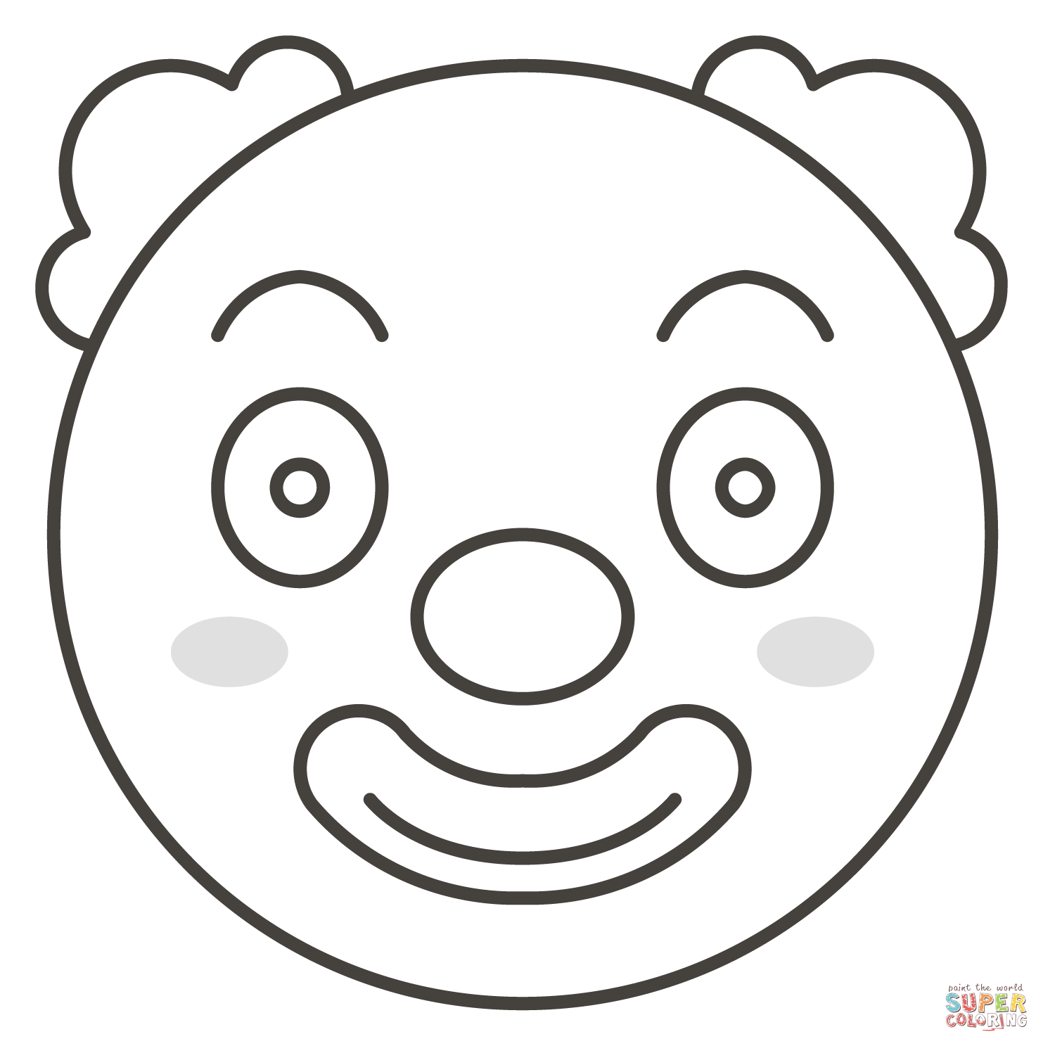 desenho de nariz de palhaço para colorir