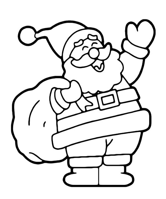 papá noel para colorir