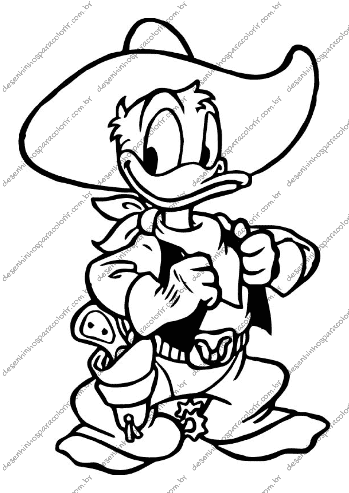 desenho de pato para colorir no computador