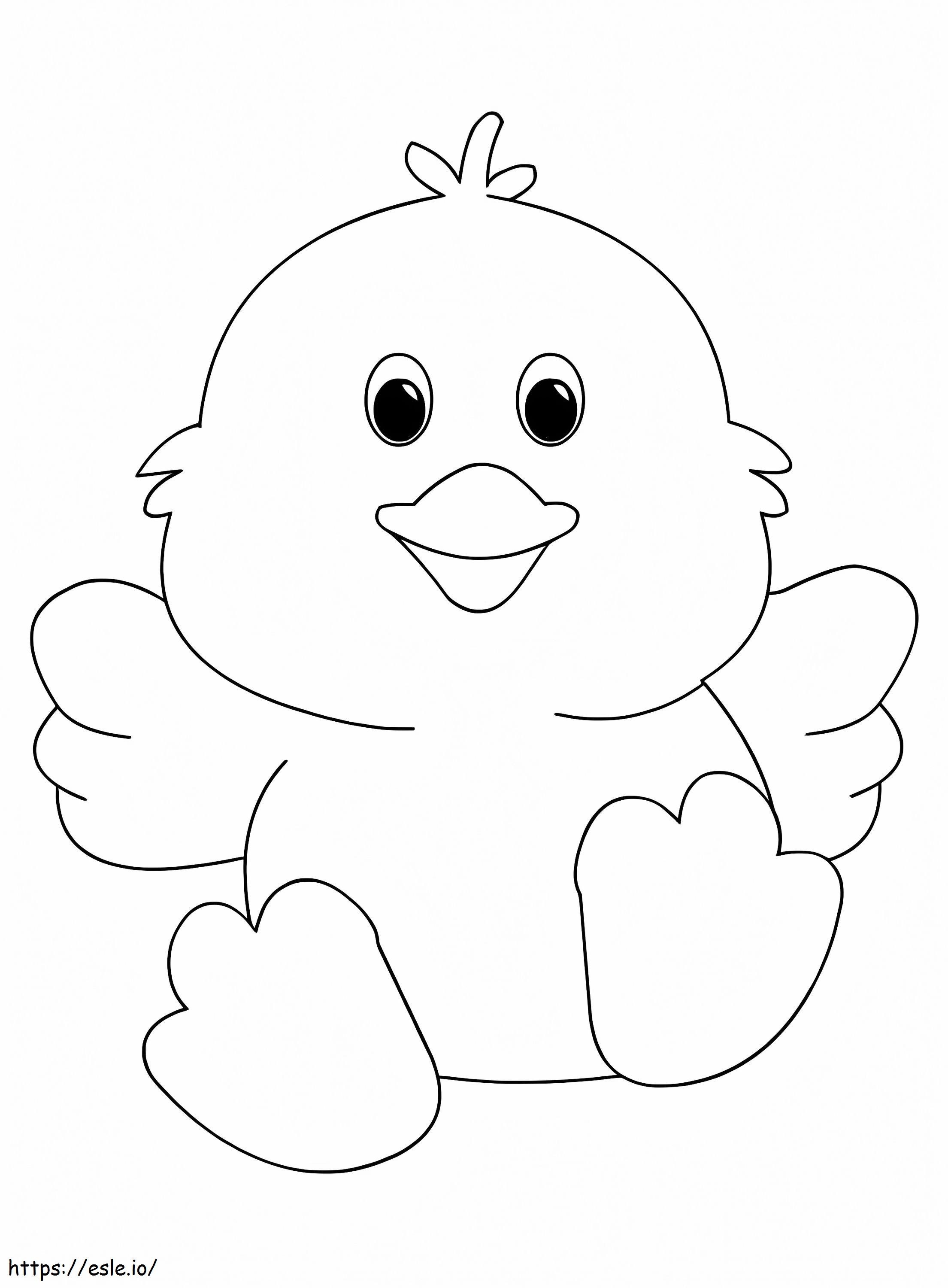 desenho de pato para colorir no papel
