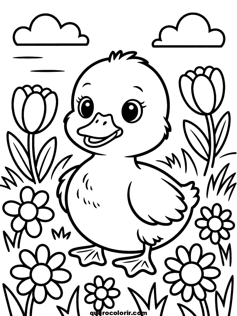 desenho de pato para colorir online