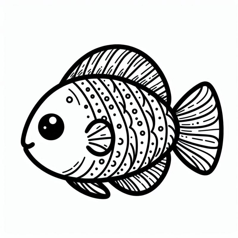 peixe aquario para colorir
