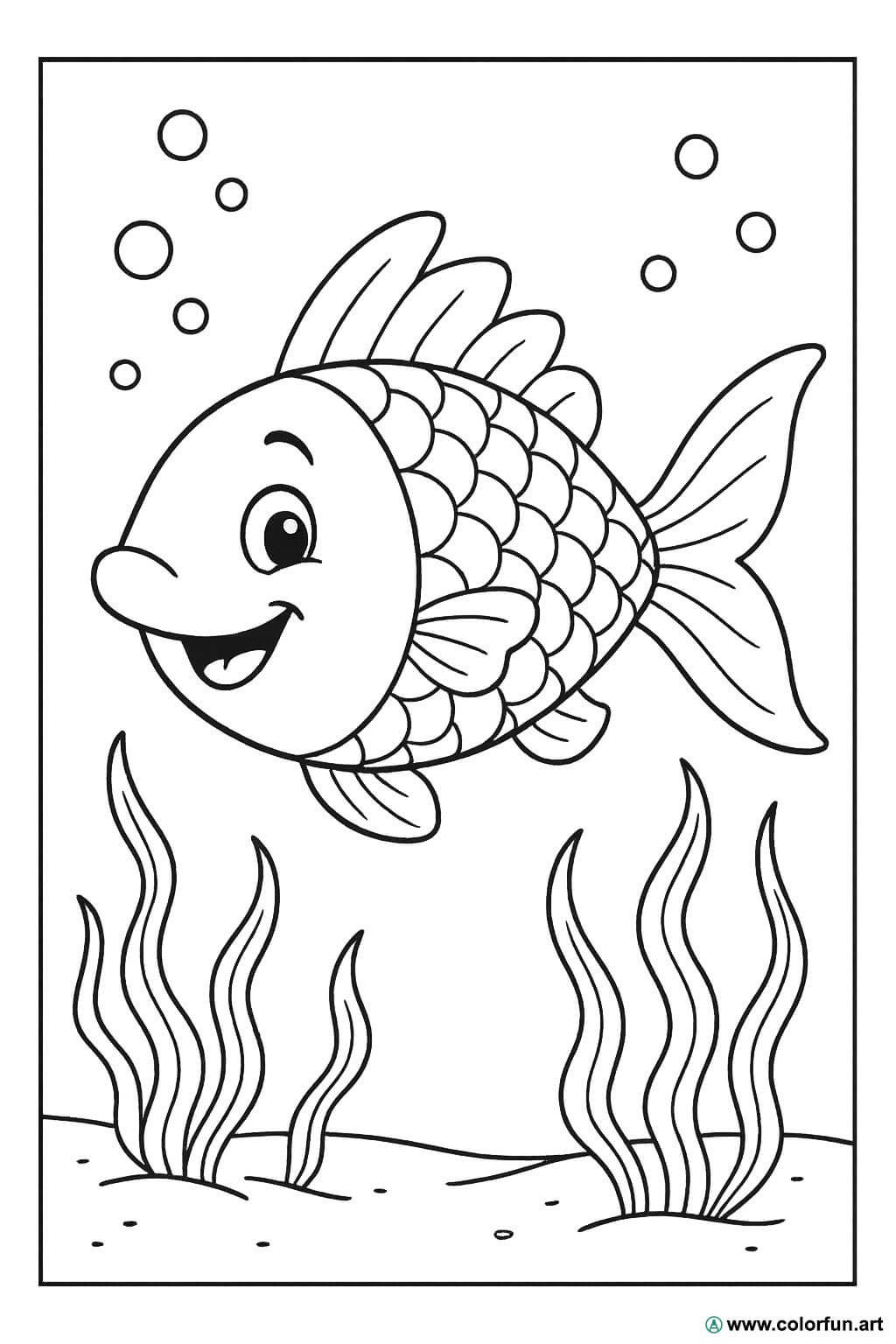 colorir peixe marinho