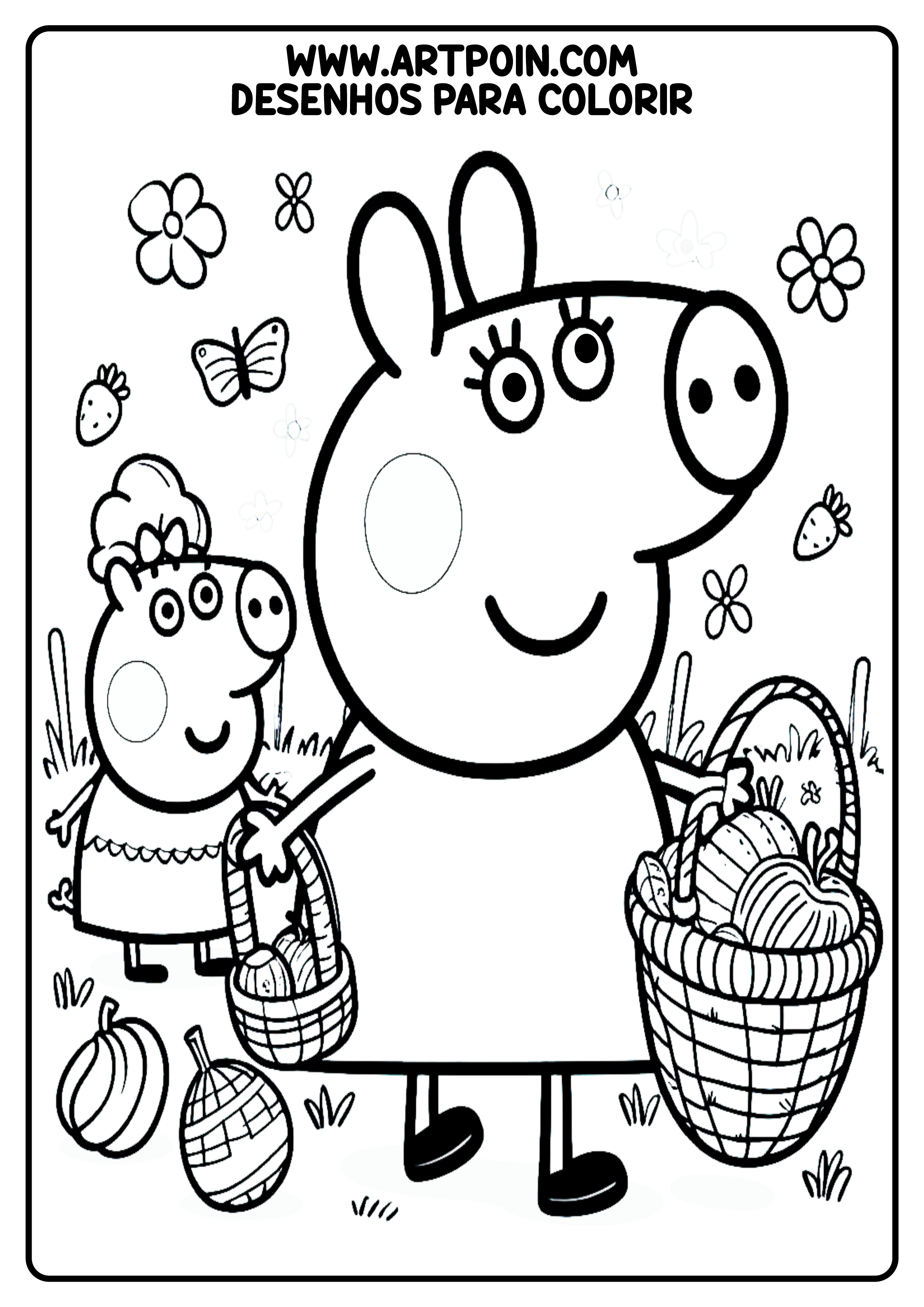 peppa desenho para colorir online