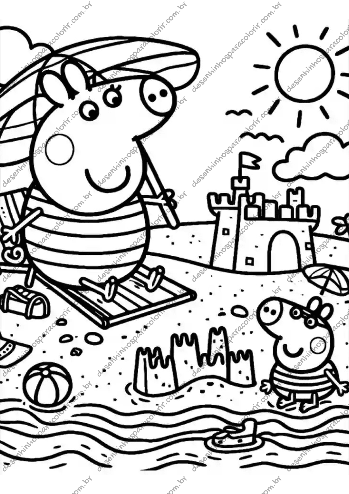 peppa pig para colorir pdf