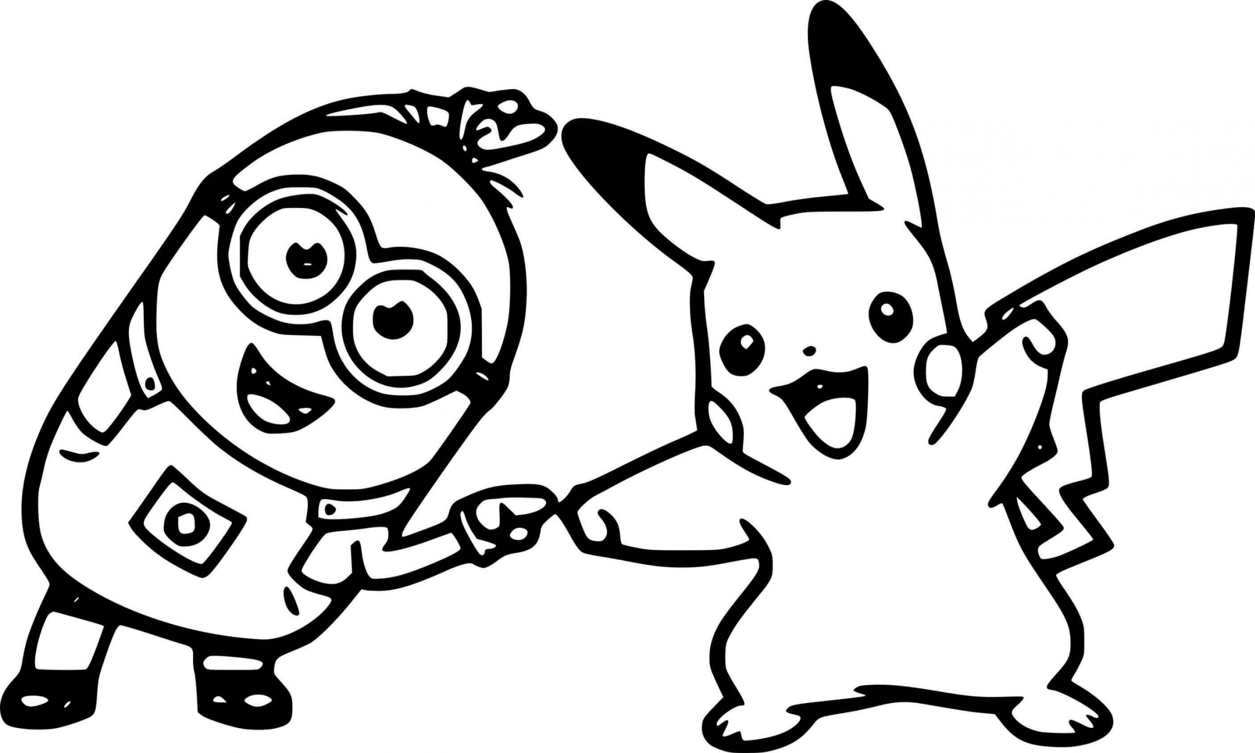 pikachu fofo para colorir