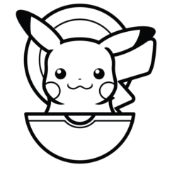 pikachu kawaii para colorir