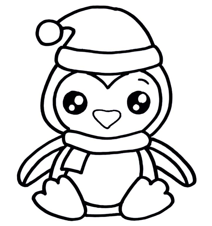 desenho pinguim realista para colorir