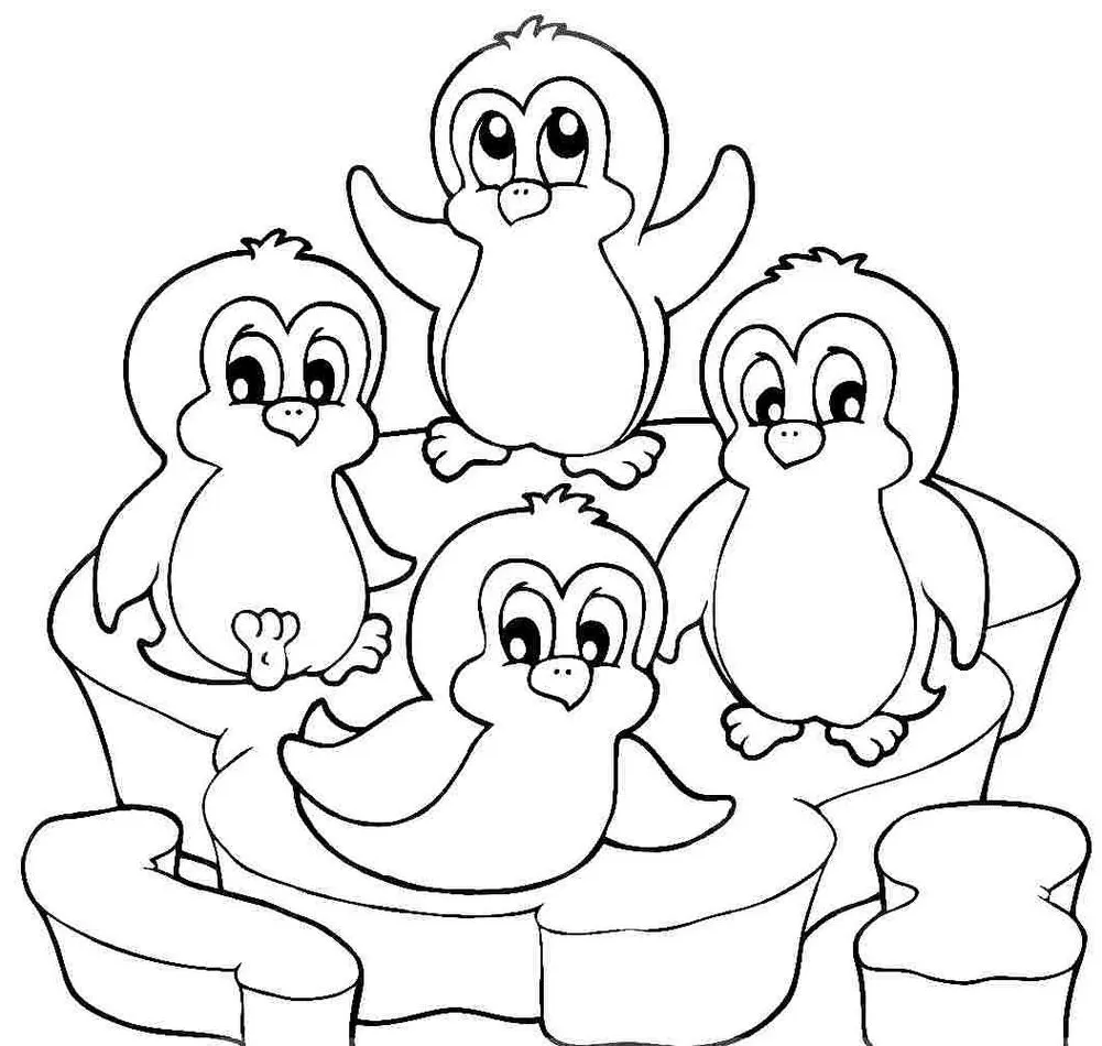 moldes de pinguim para colorir
