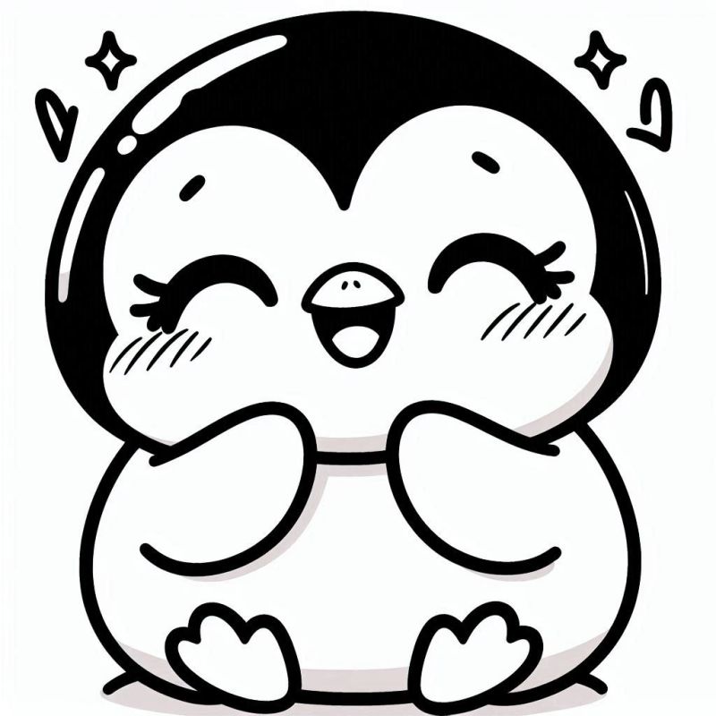 pinguim para imprimir e pintar