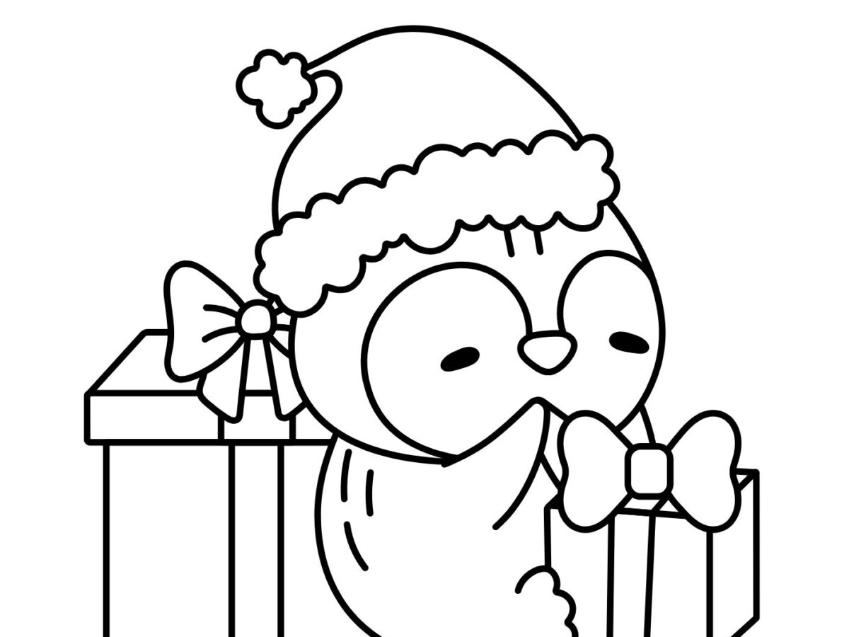 pinguim desenho para pintar