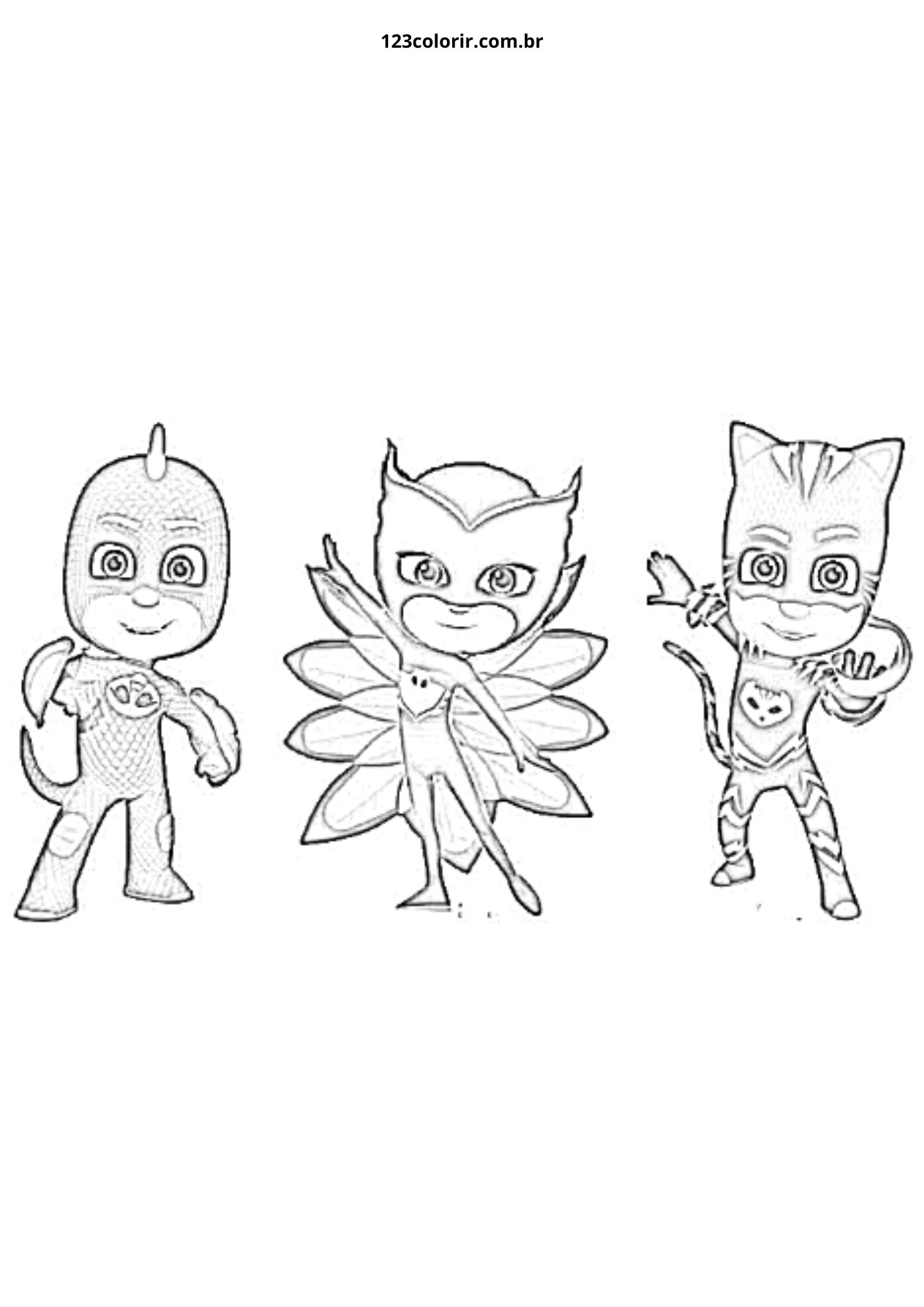folhas de colorir PJ Masks
