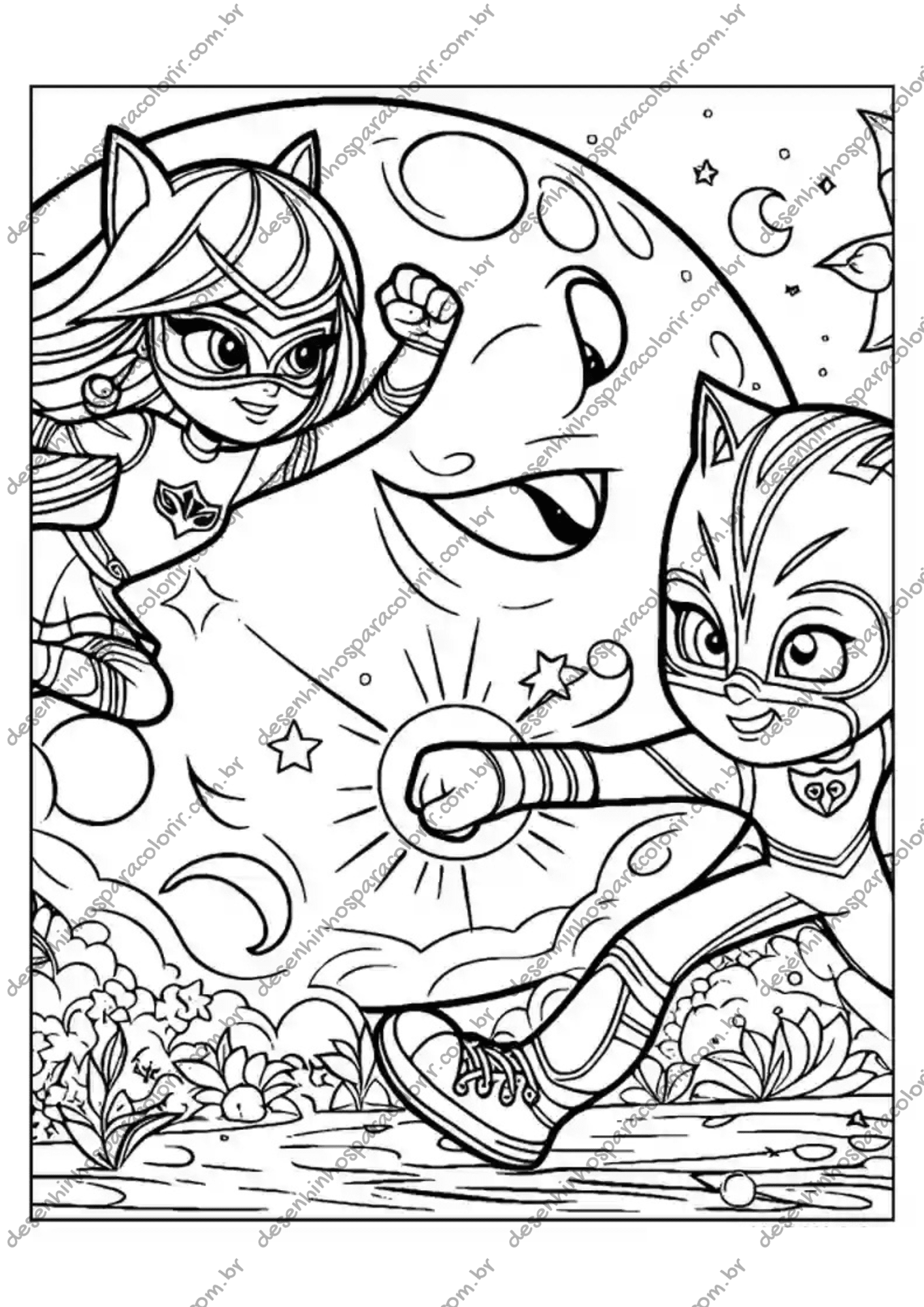 pintar personagens PJ Masks