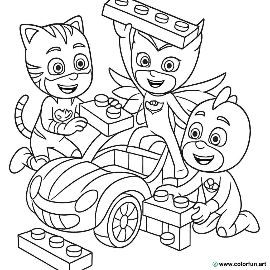 folhas de colorir PJ Masks