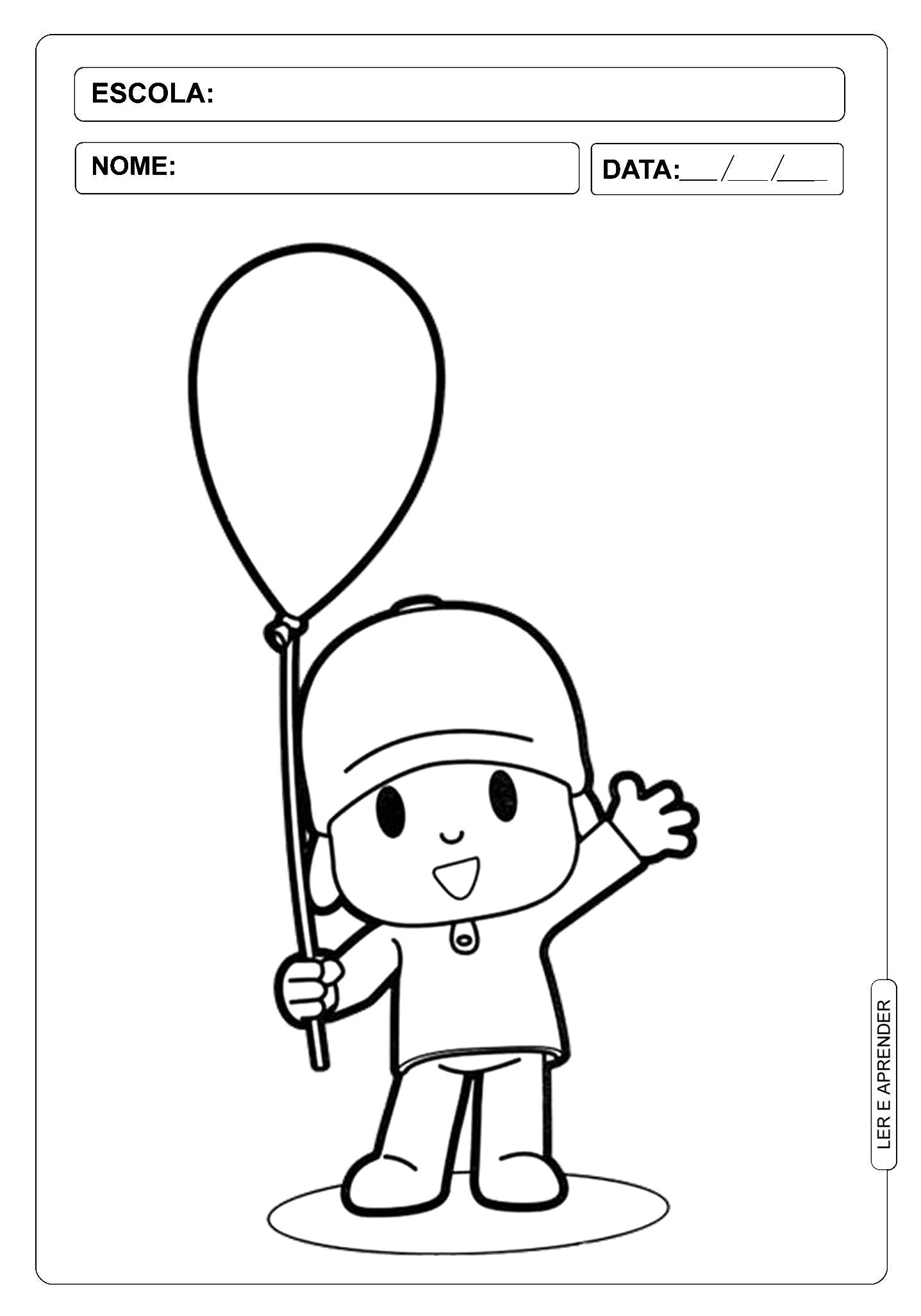 moldes do Pocoyo para colorir