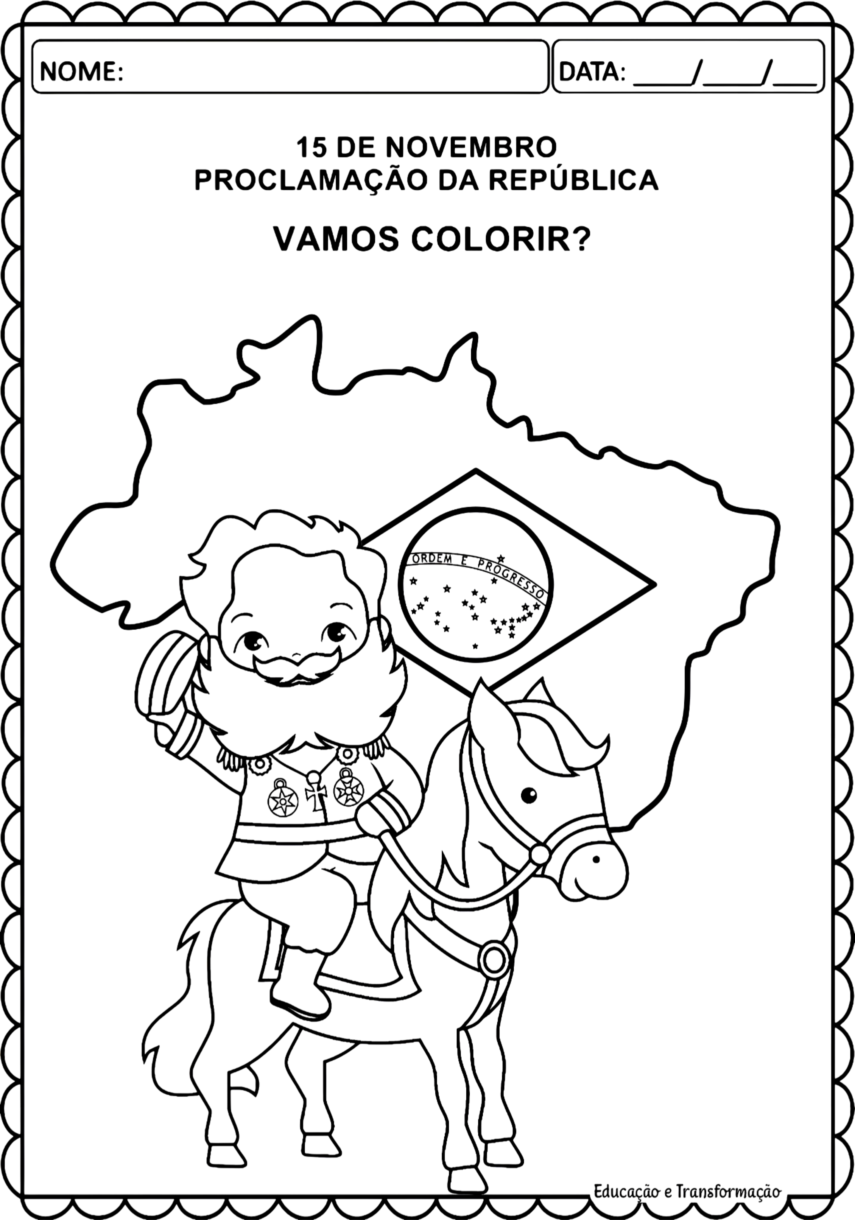 proclamação da república desenho para pintar