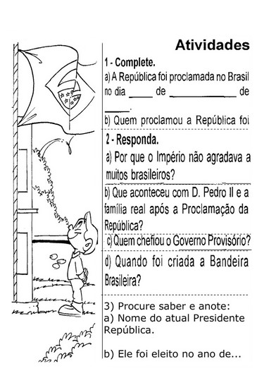 proclamação da república desenho para pintar
