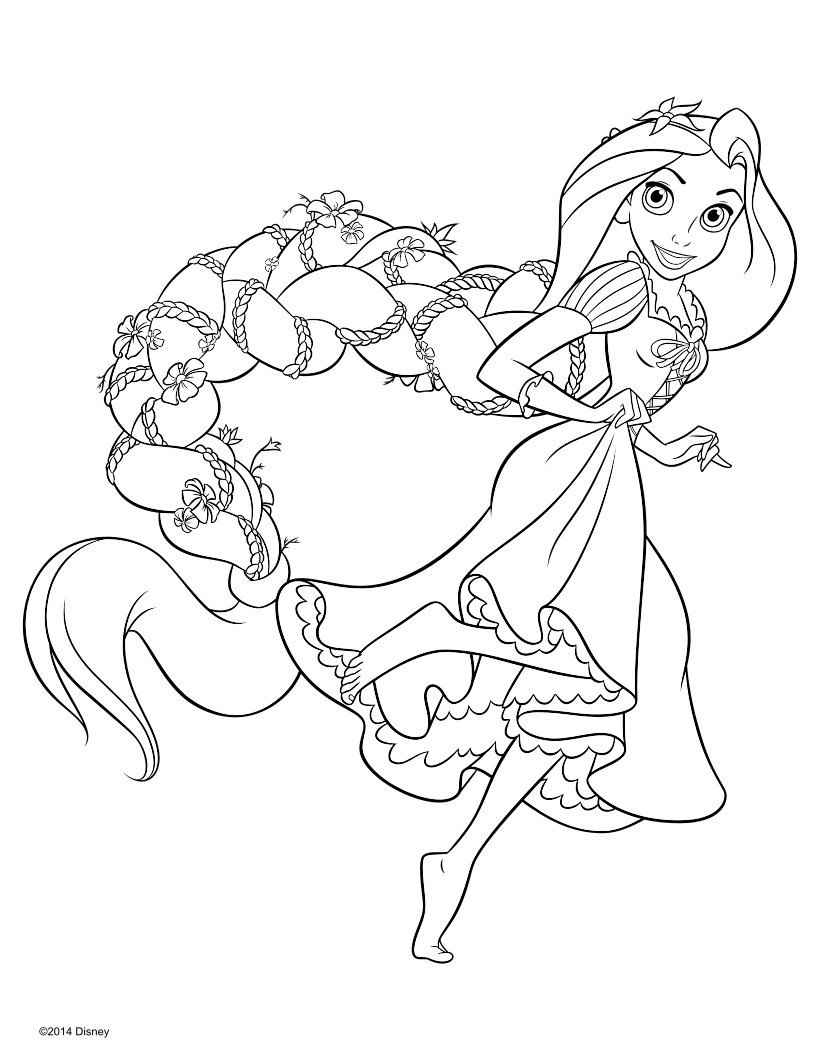 desenho da rapunzel para imprimir e colorir