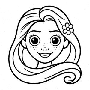 rapunzel desenho fácil