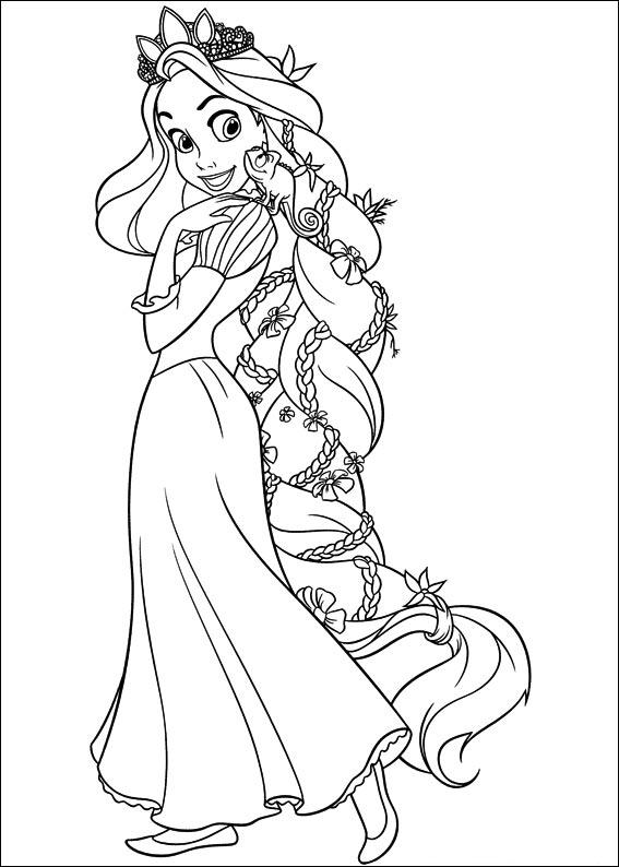 rapunzel desenho realista para colorir
