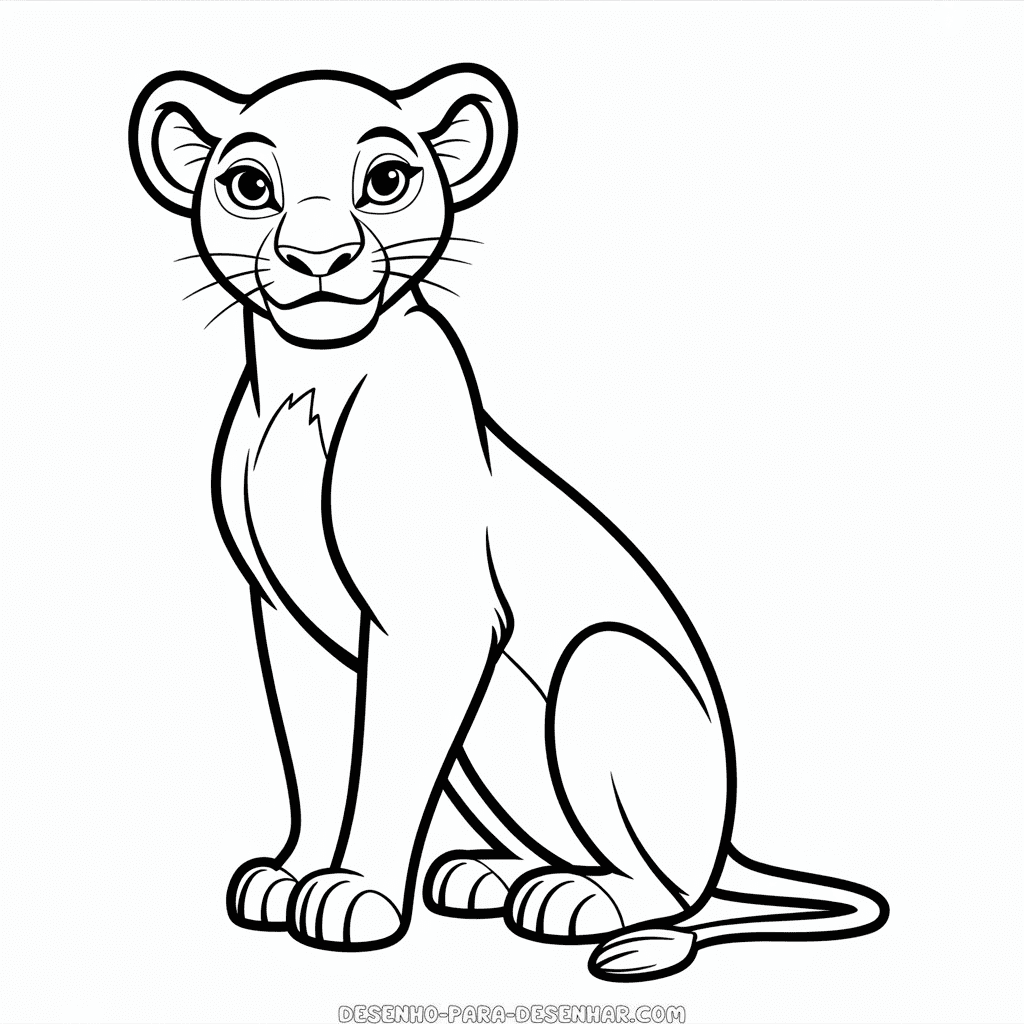 desenho do rei leão para pintar