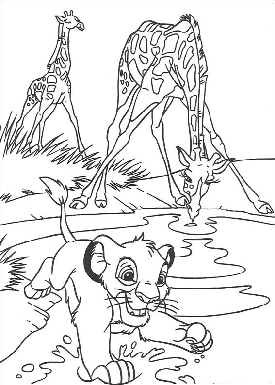 simba para colorir