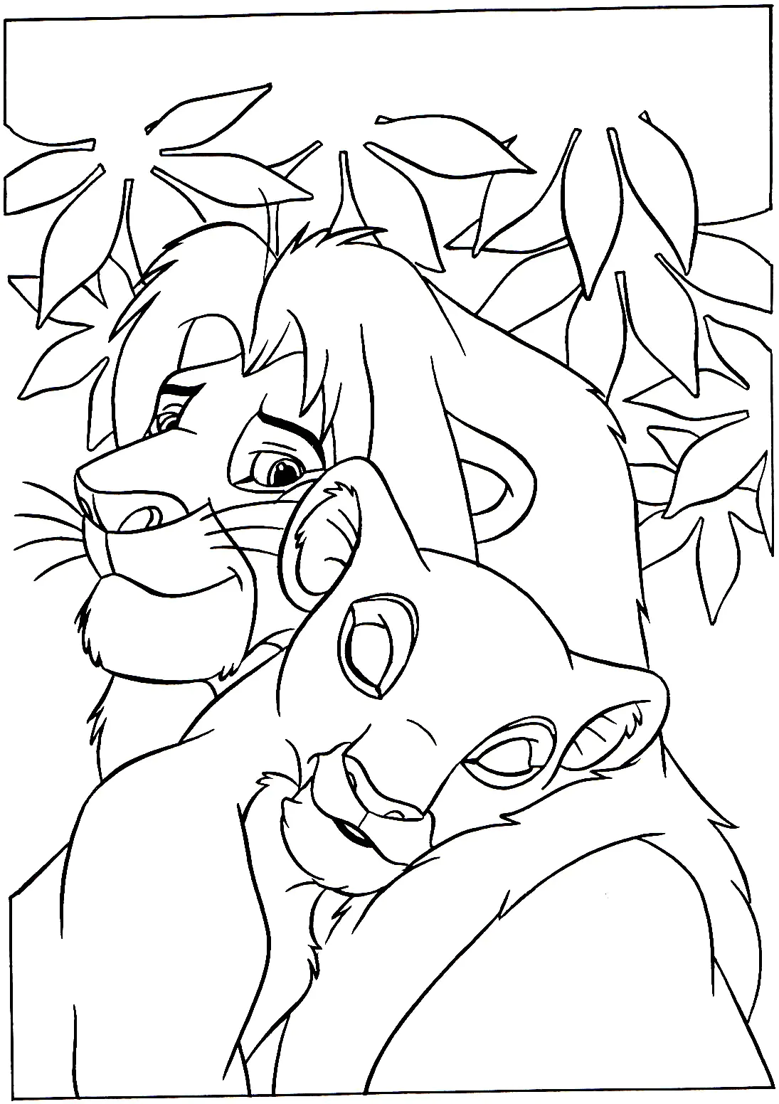 nala para colorir
