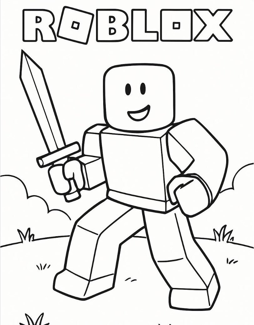 Roblox para colorir grátis