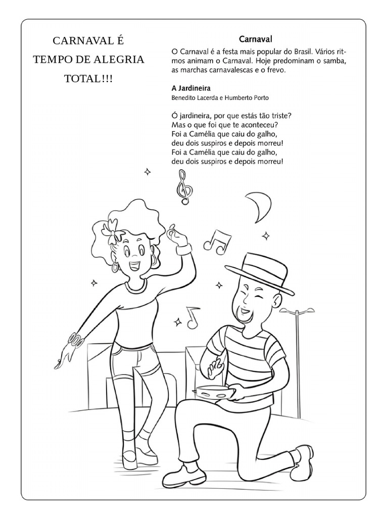 desenho de carnaval para adultos para colorir