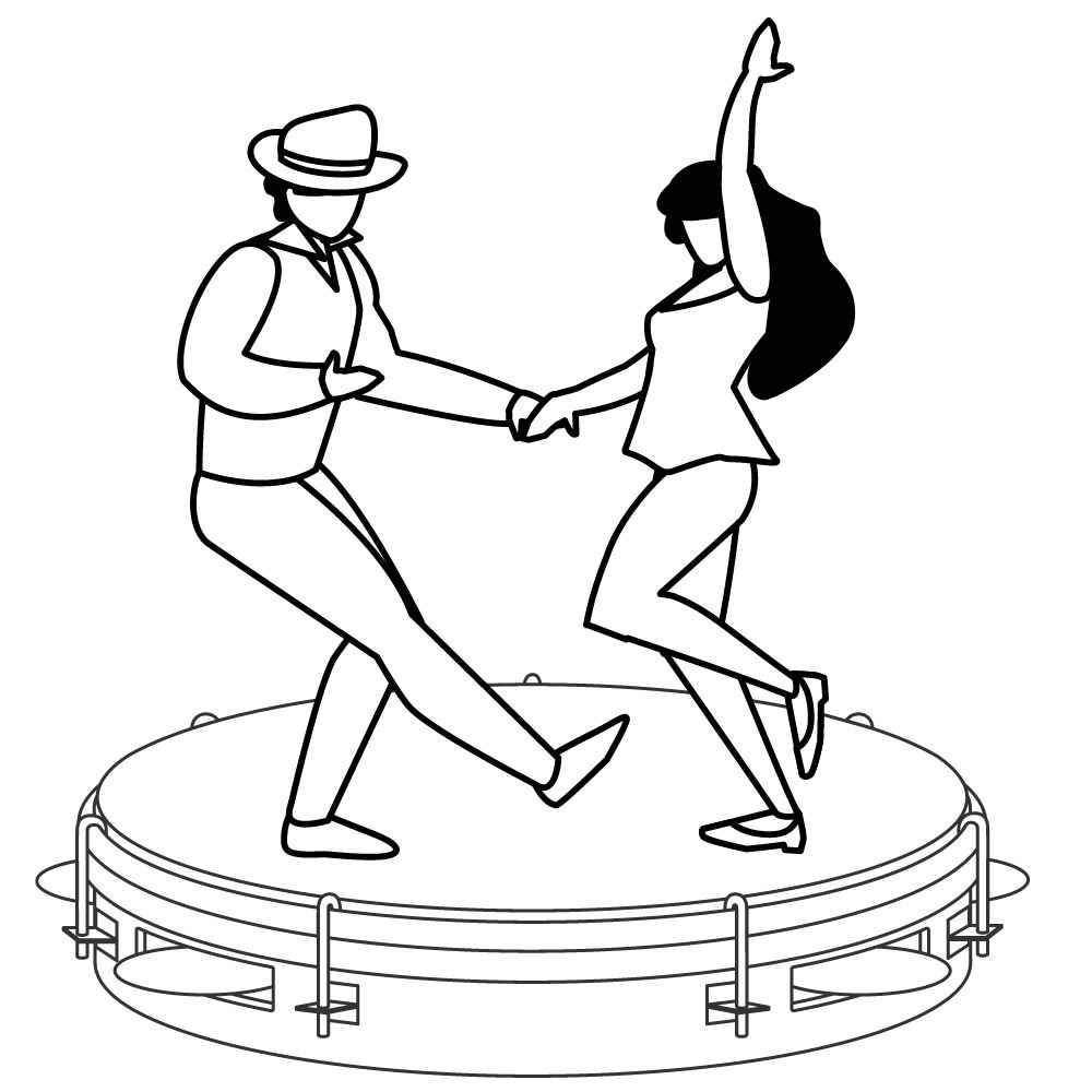 desenho de carnaval para colorir fácil