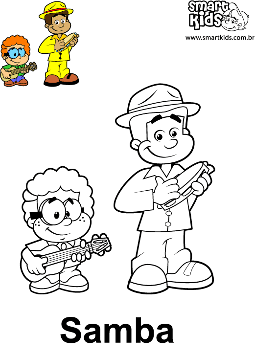 desenho de dançarina de samba para colorir