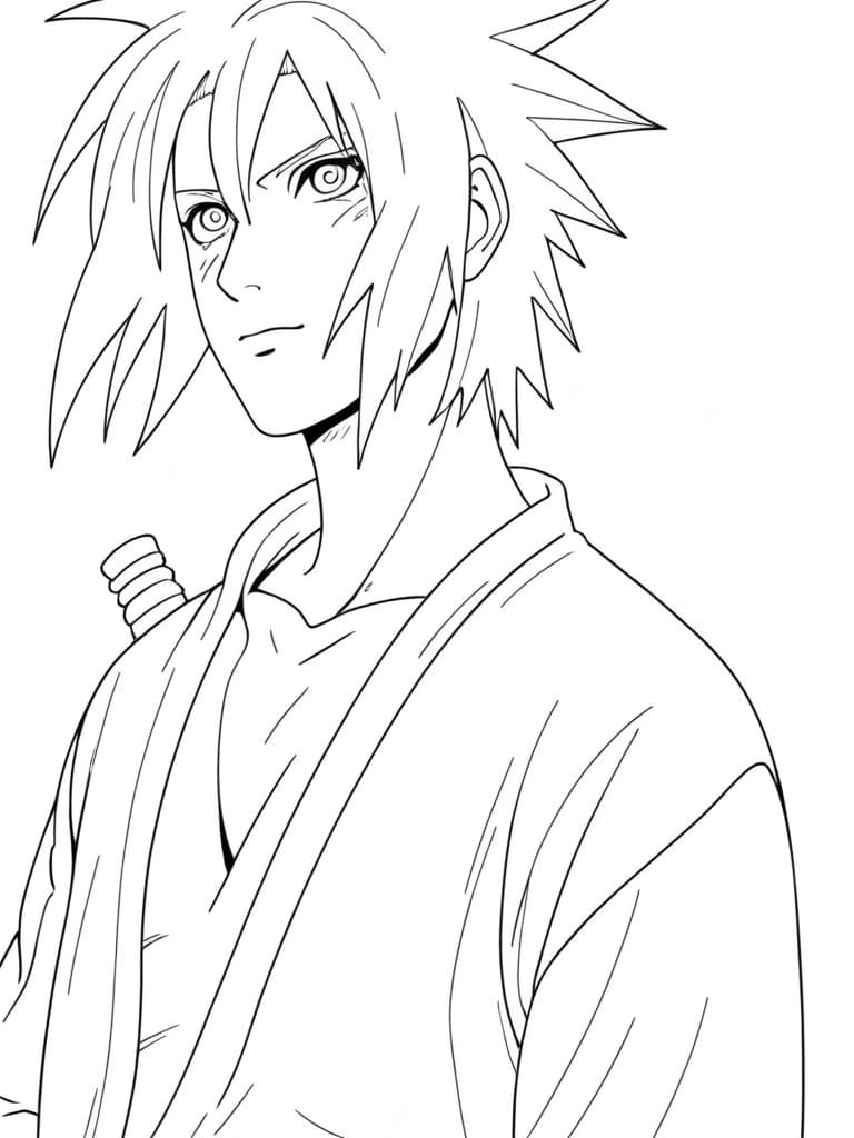 Sasuke Boruto desenho para colorir