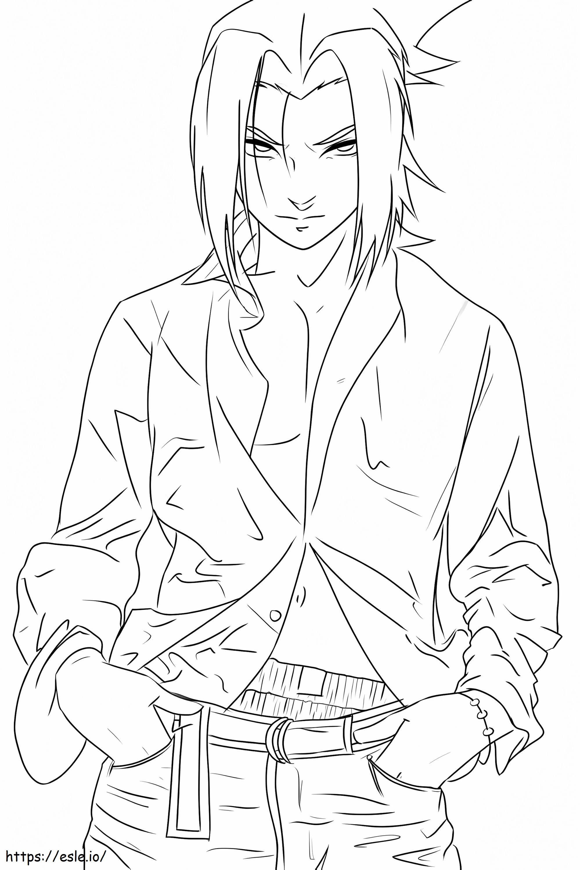 Sasuke Uchiha para colorir