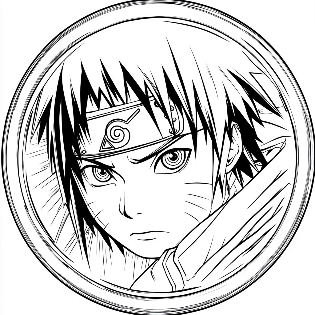 Como colorir Sasuke Uchiha