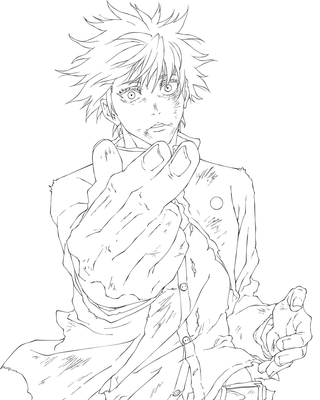 desenho satoru gojo para pintar