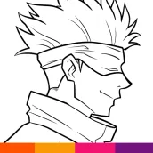 gojo satoru line art