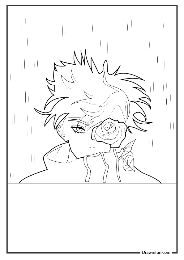 desenho satoru gojo para pintar
