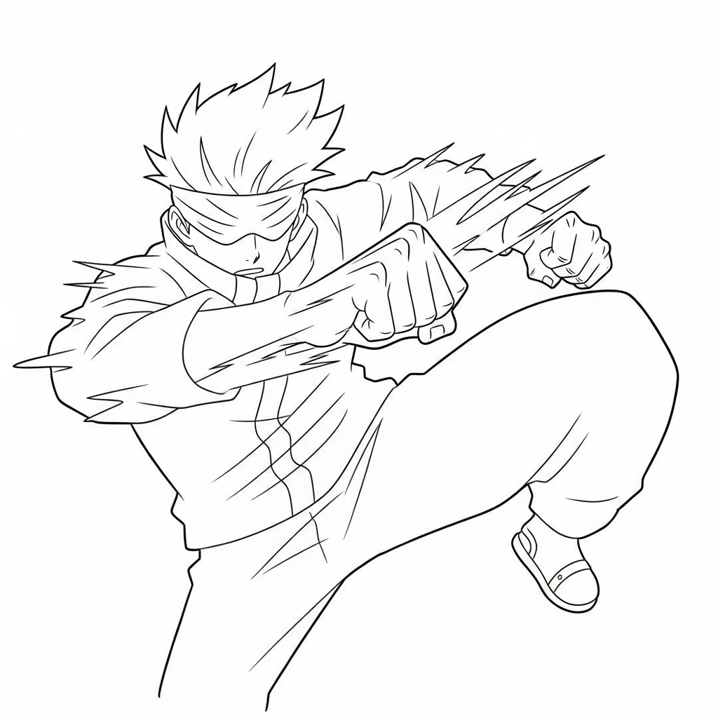 como desenhar gojo satoru