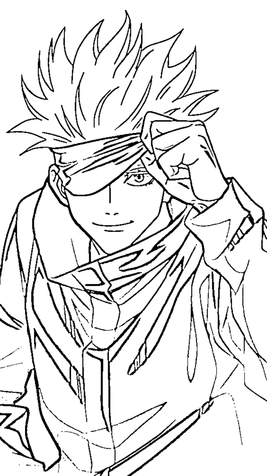 gojo satoru line art